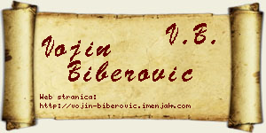 Vojin Biberović vizit kartica